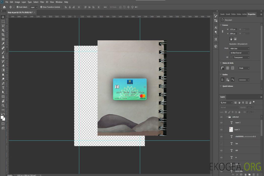 Photolook mastercard de la Banque du Golfe du Yémen recto template